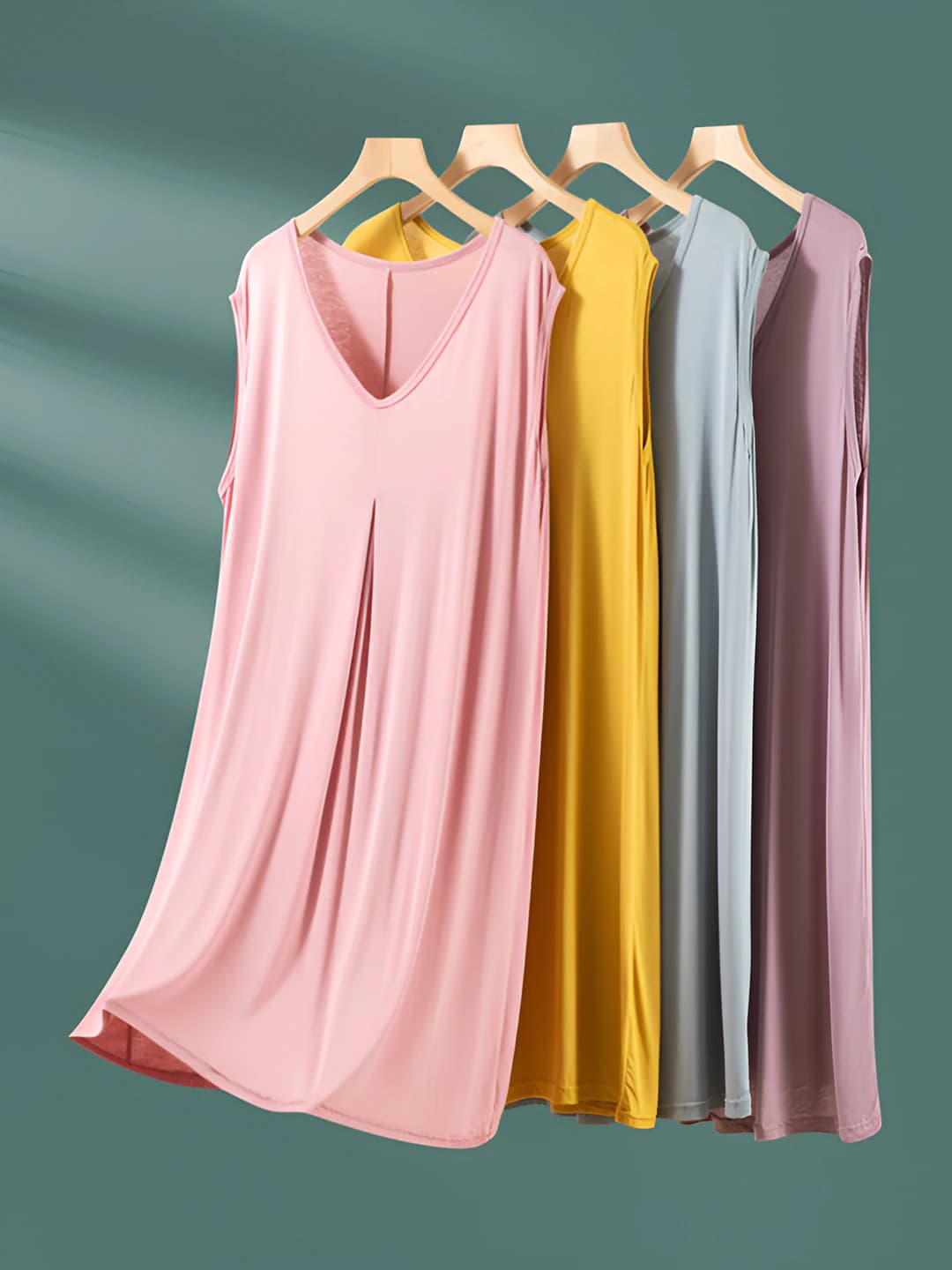 Women's 2026 summer sleeveless V-neck loose fit dress, loungewear and nightgown