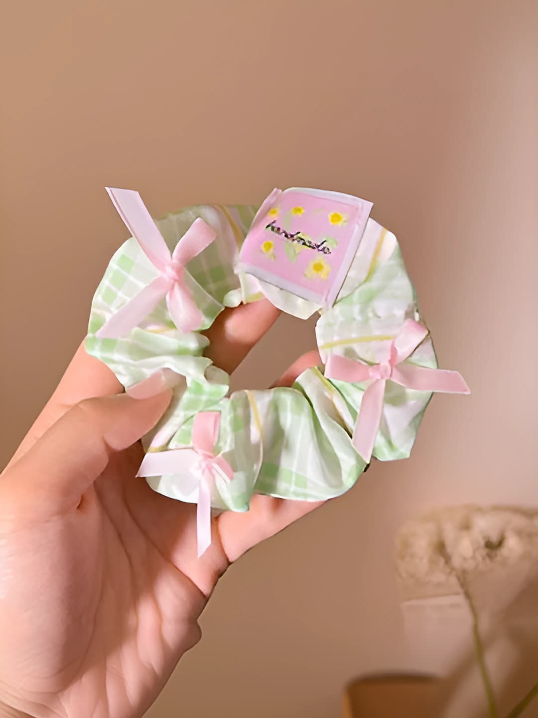 7# Sweet plaid green 11 cm