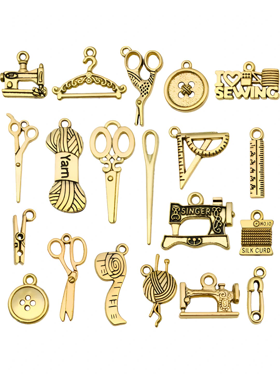 20 pcs antique gold, 25.3g