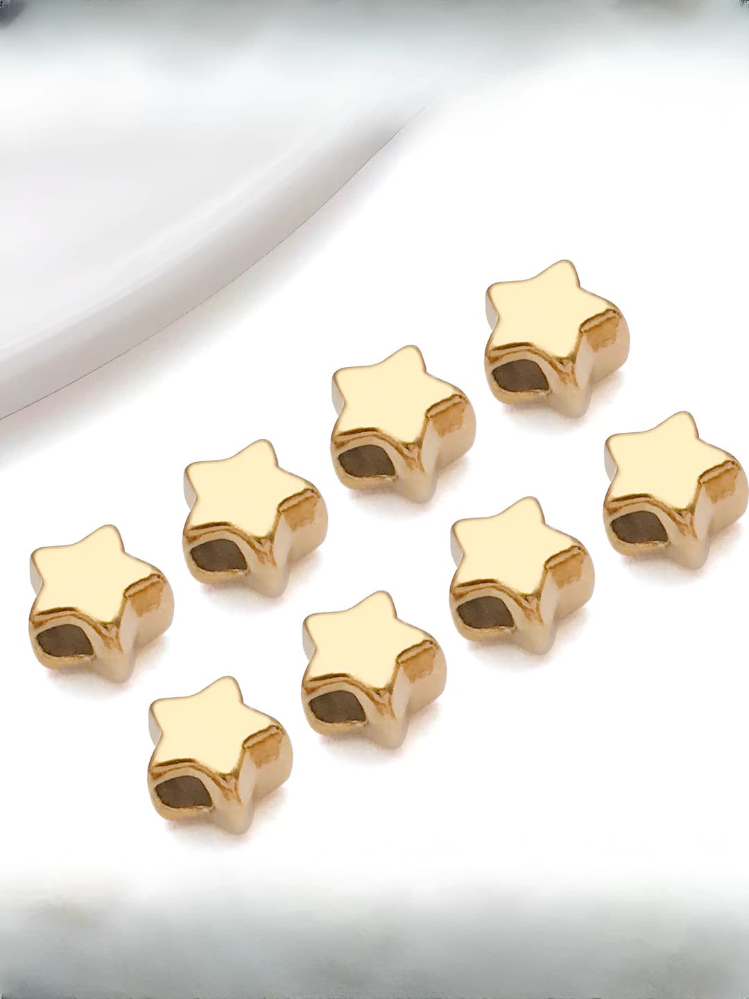 Gold star spacer, 7x7x5mm