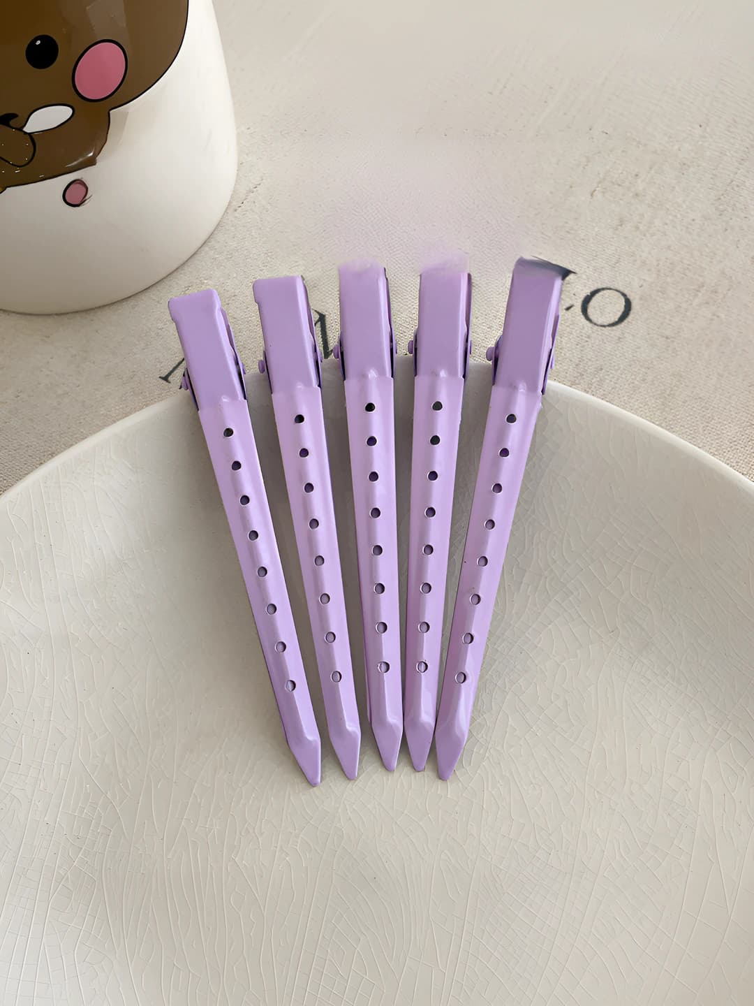4# Pointed clip [Purple] 5 pcs