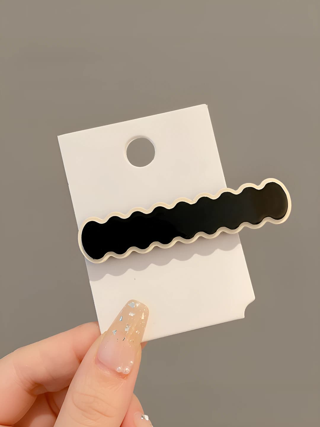 7# White wavy clip (6.5cm)
