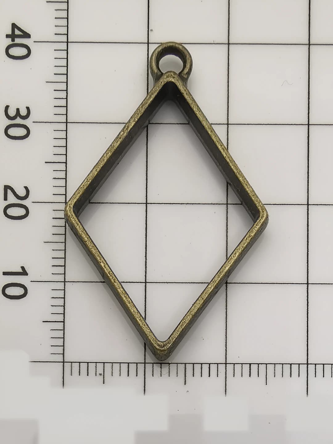 Древний бирюзовый ромб 25x40mm