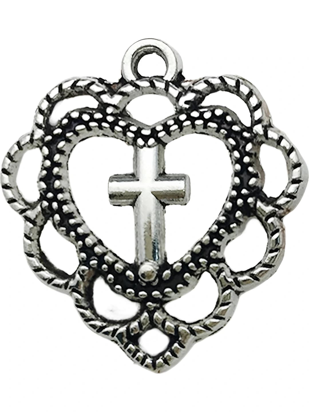 1 pc, cutout heart, 19x21mm, 1.4g