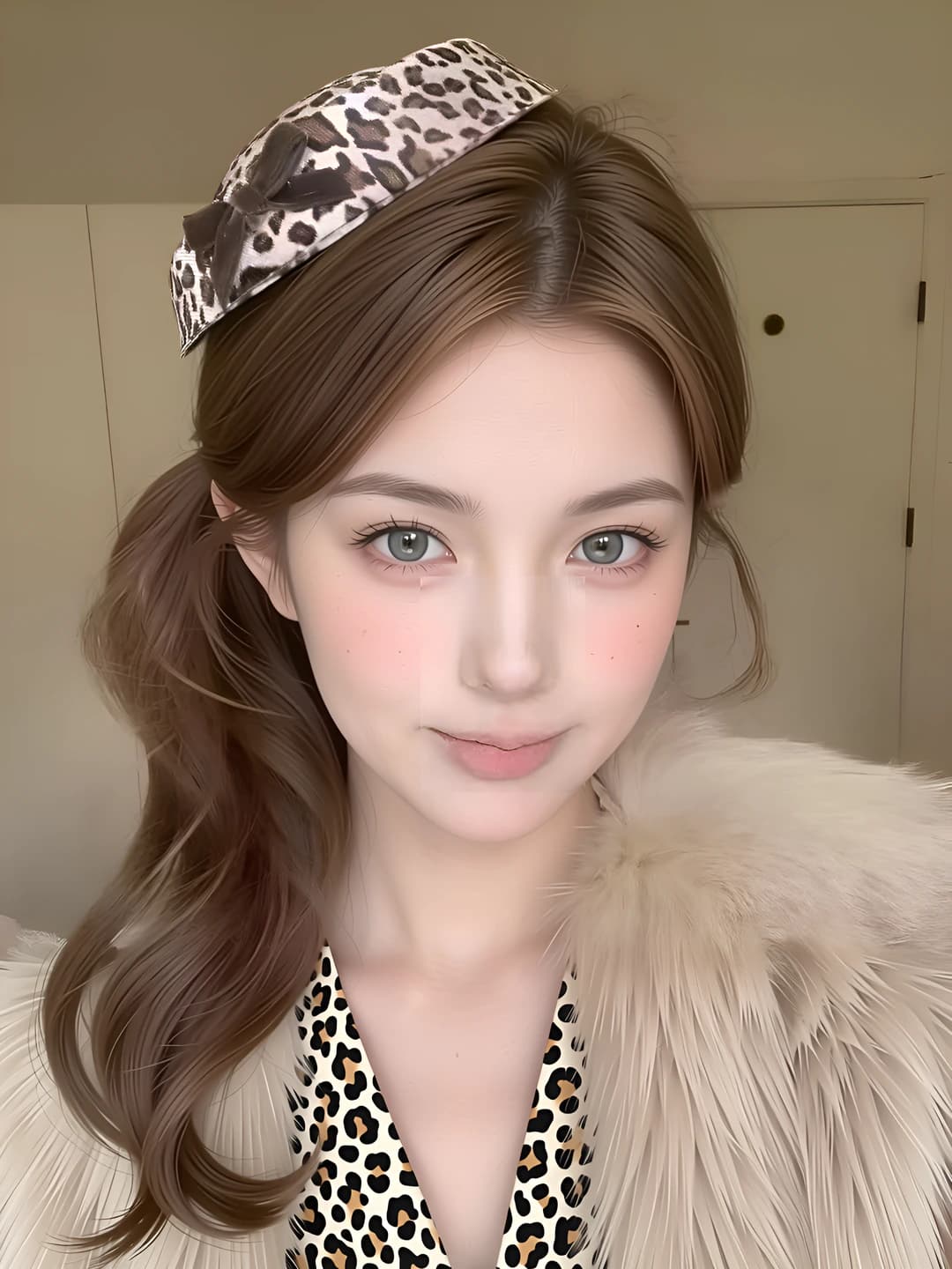 Leopard kapalak katakli kichik shapka qisqich