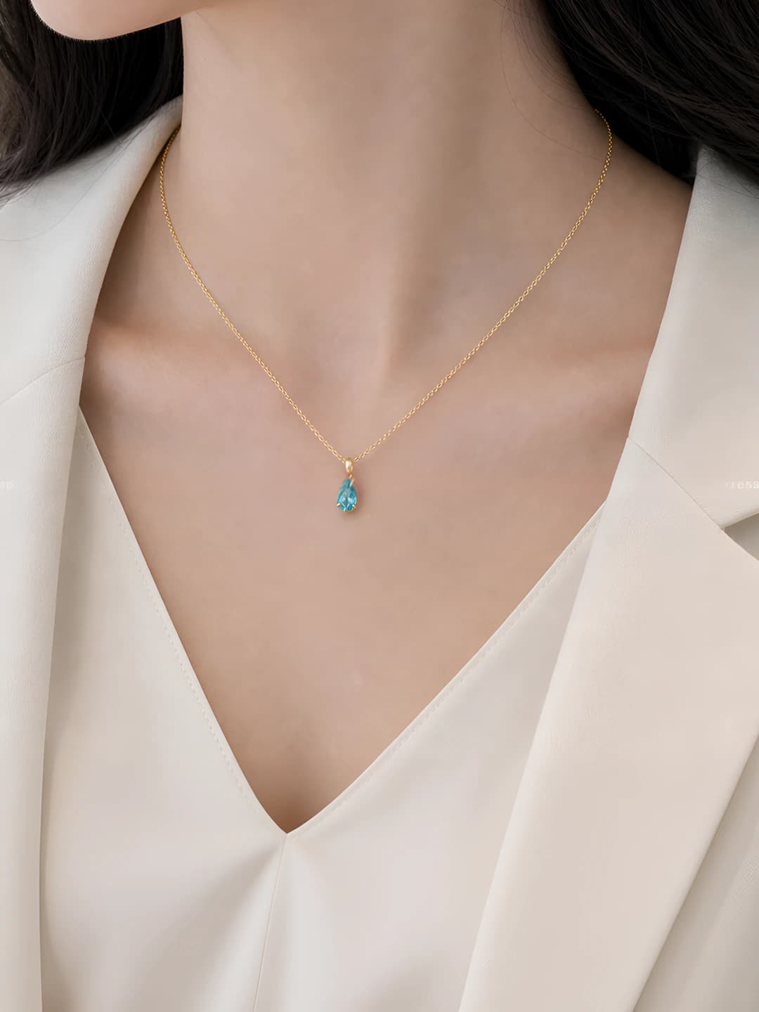 Women's pendant necklace with geometric design, preppy style, alloy, 31-40 cm