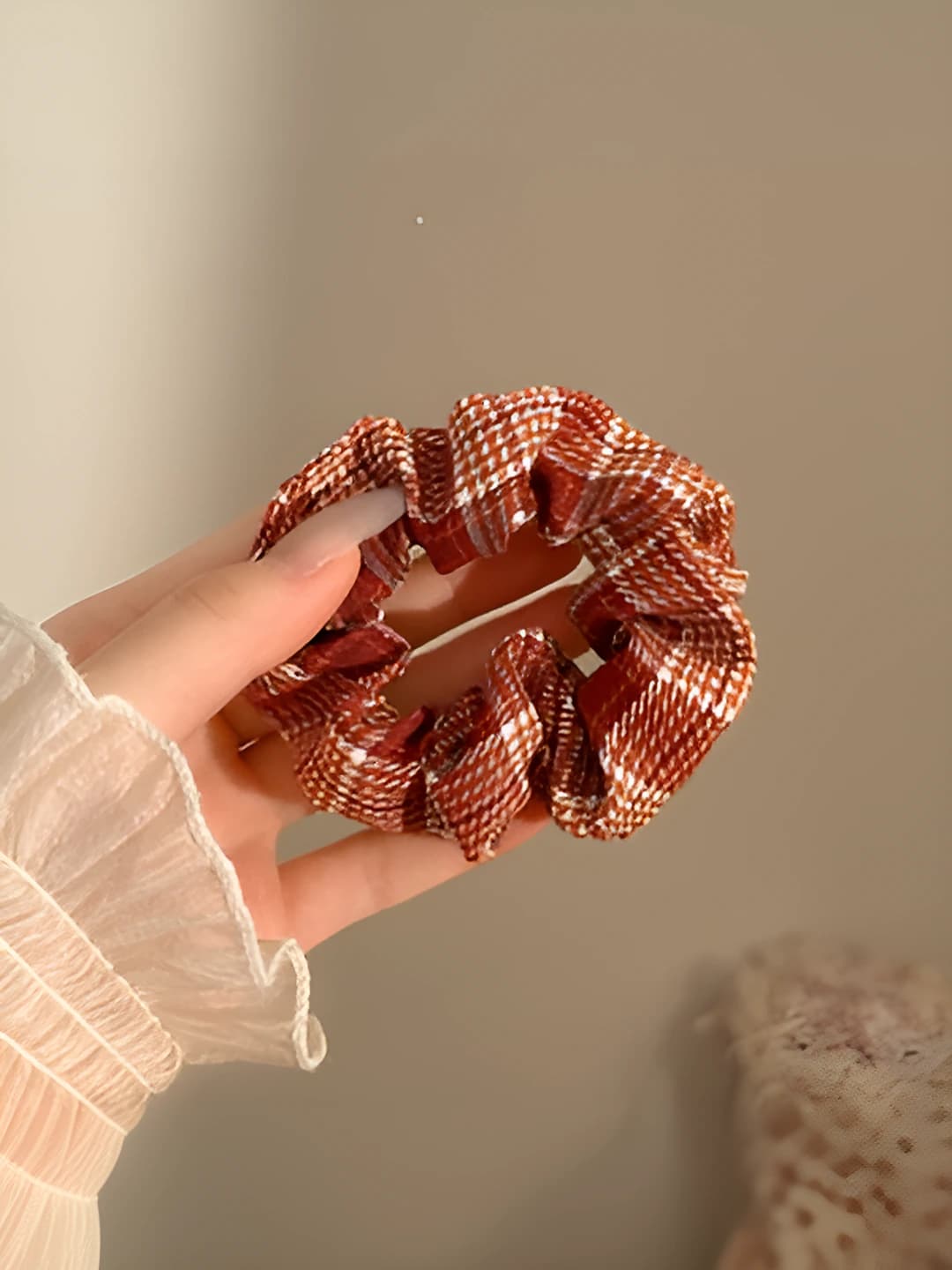 2# Pumpkin orange plaid