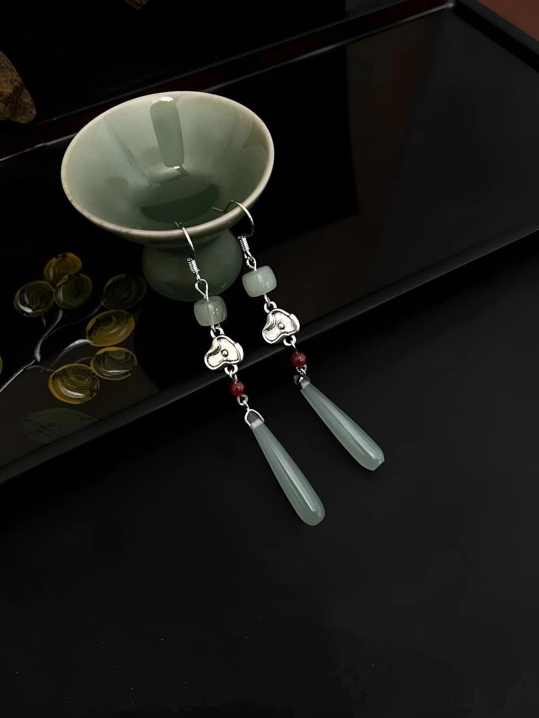 Teal earrings