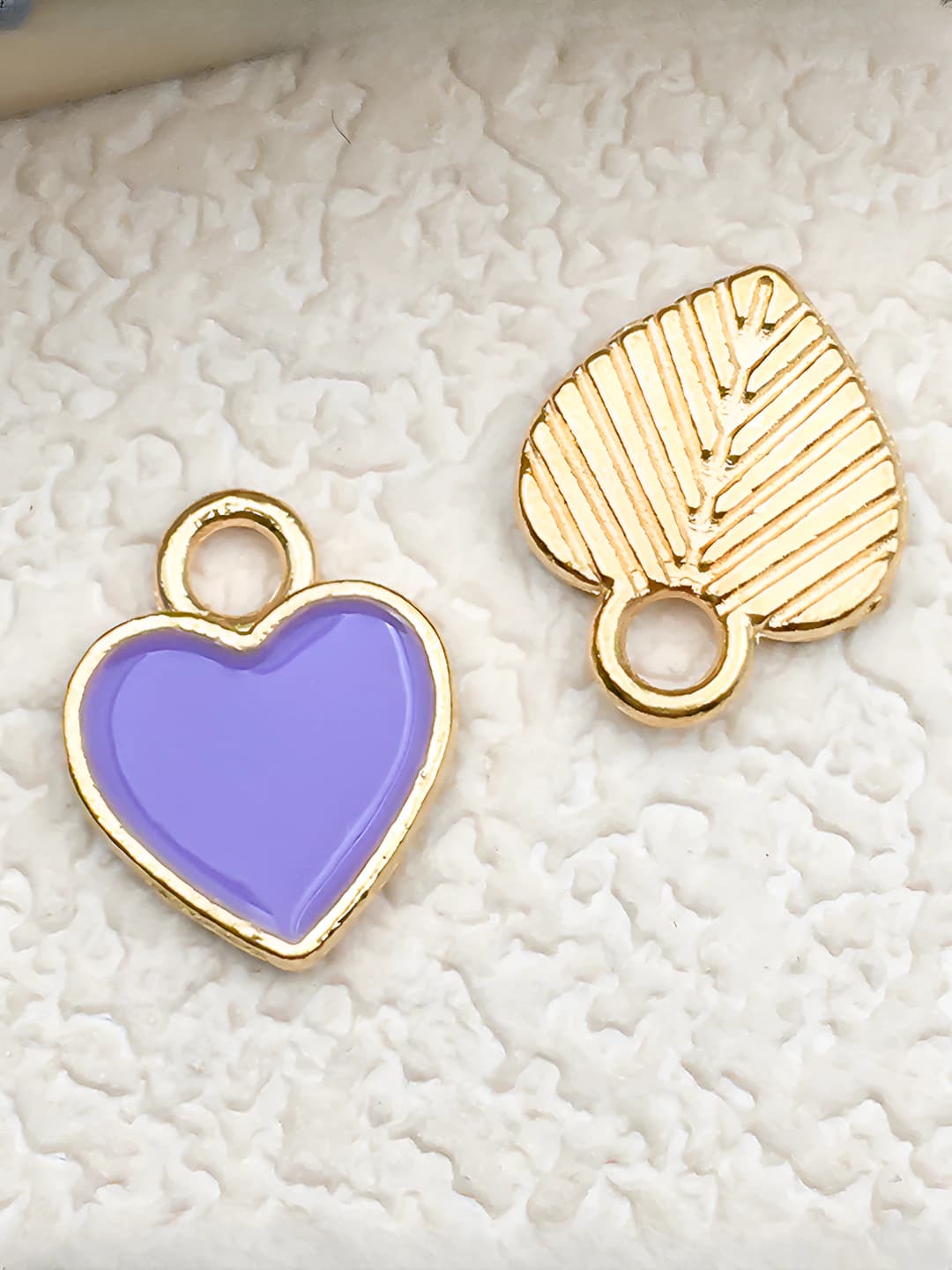 1 pc purple heart 10x12mm-0.5g