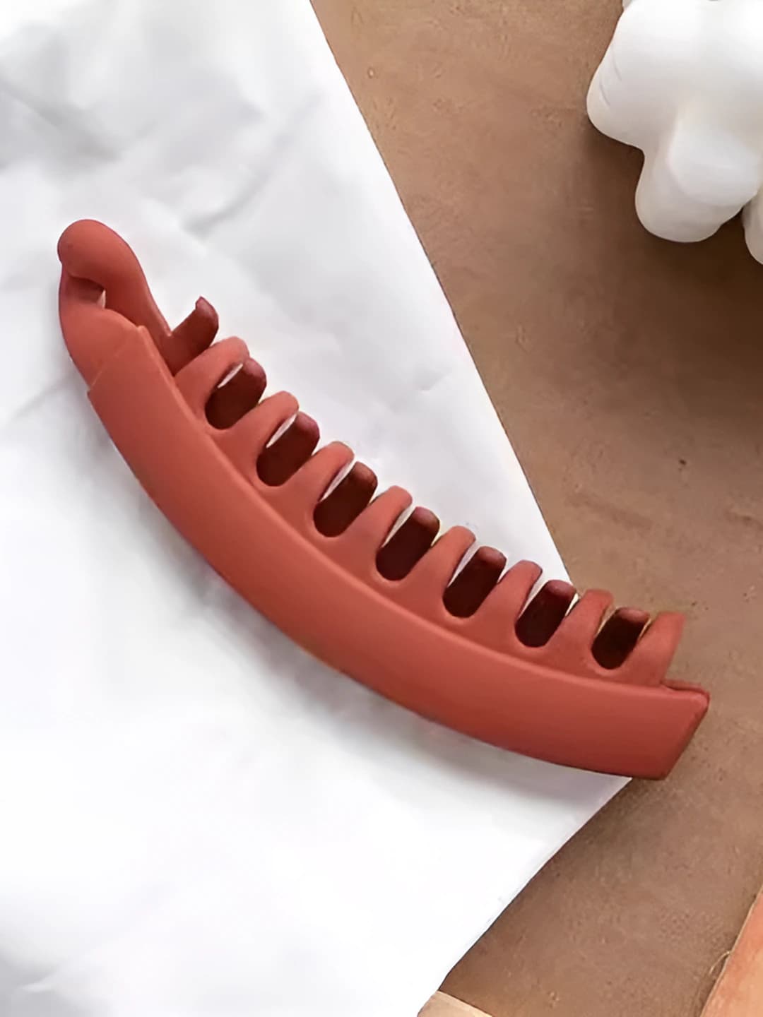 Orange matte banana clip