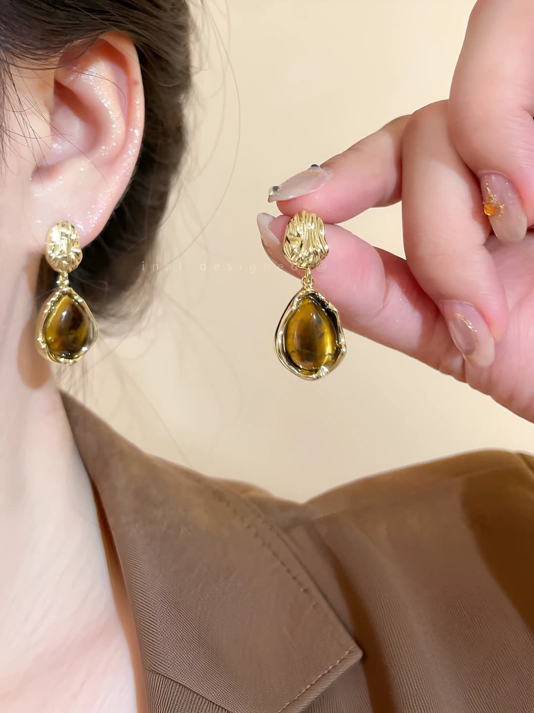 38# Серебряная игла - Золотой - Кофейный
