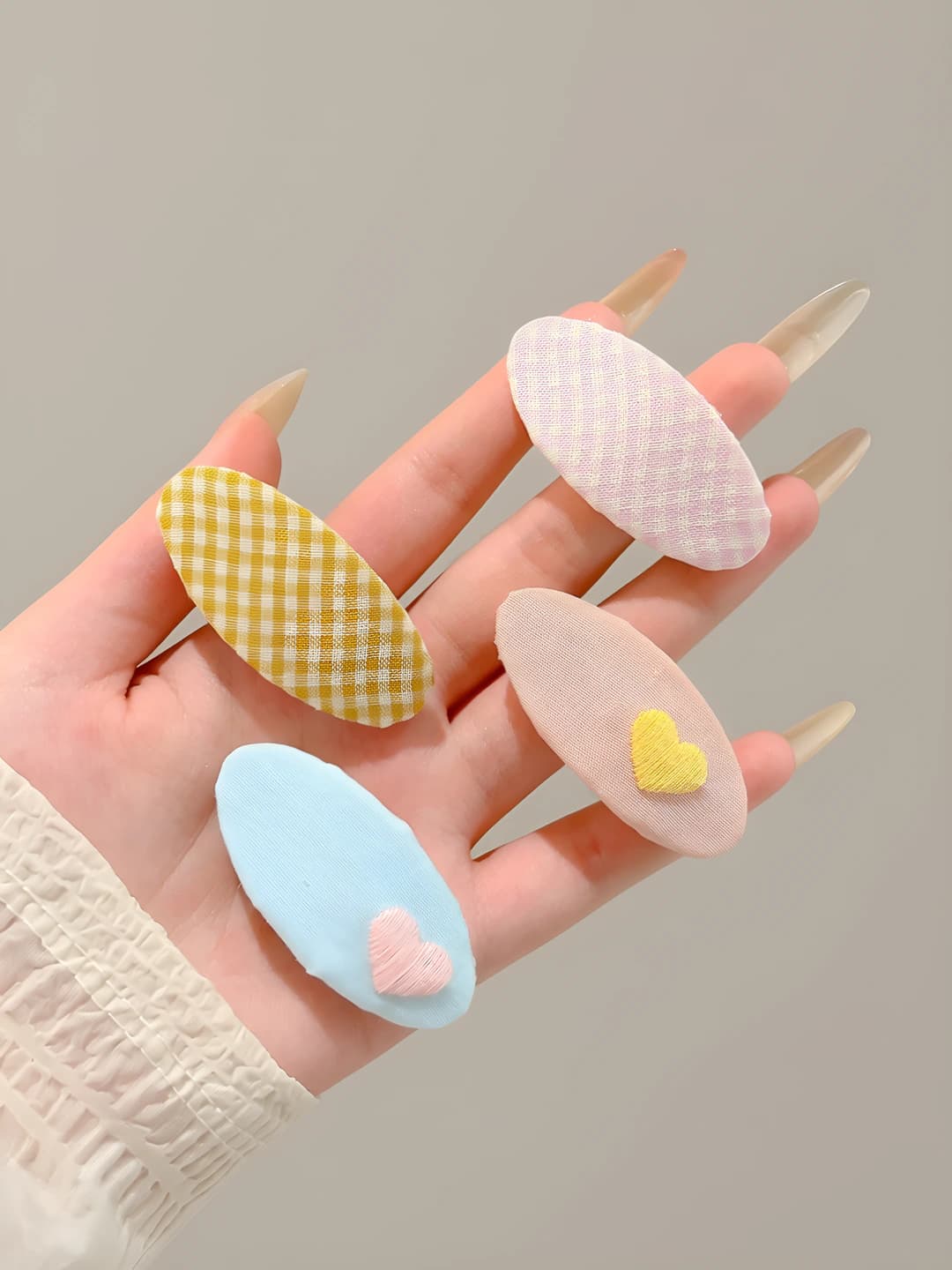19# Fabric heart, 4 pcs