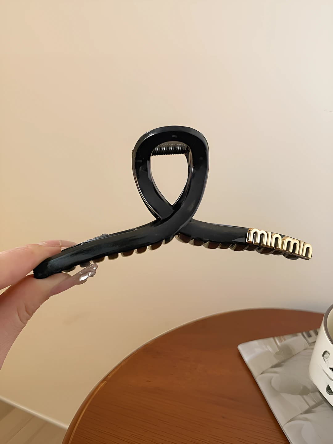 7# Глянцевый чёрный мин - ок. 13cm
