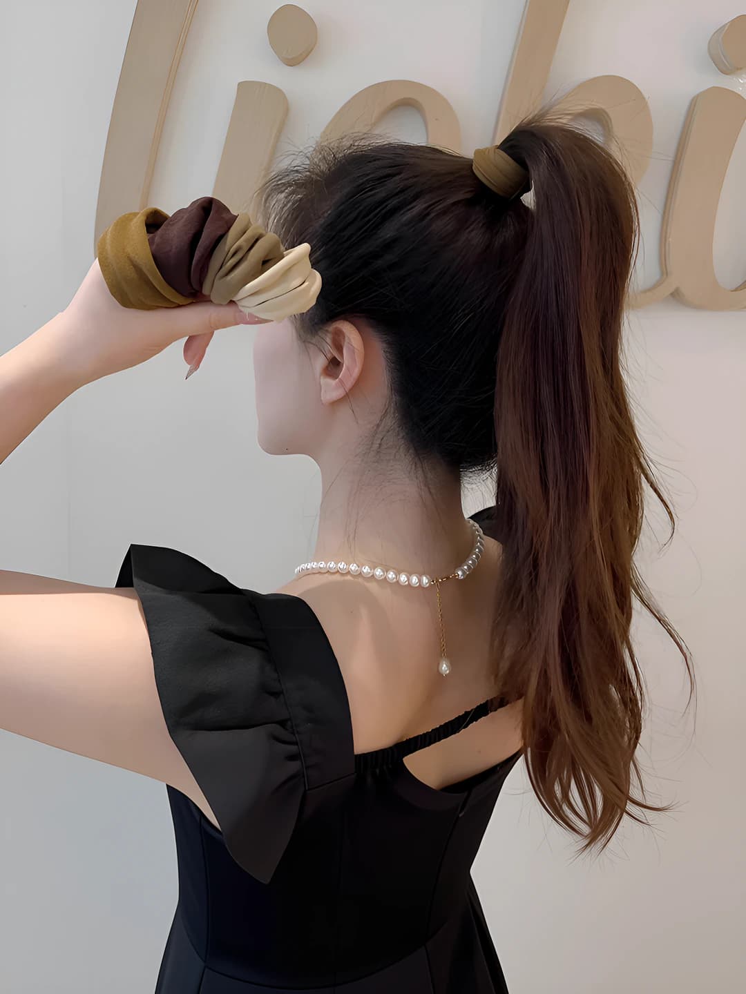 Women's hair ties: 2026 Korean style, high stretch, handmade, oval shape, hair-friendly, premium quality hair scrunchies