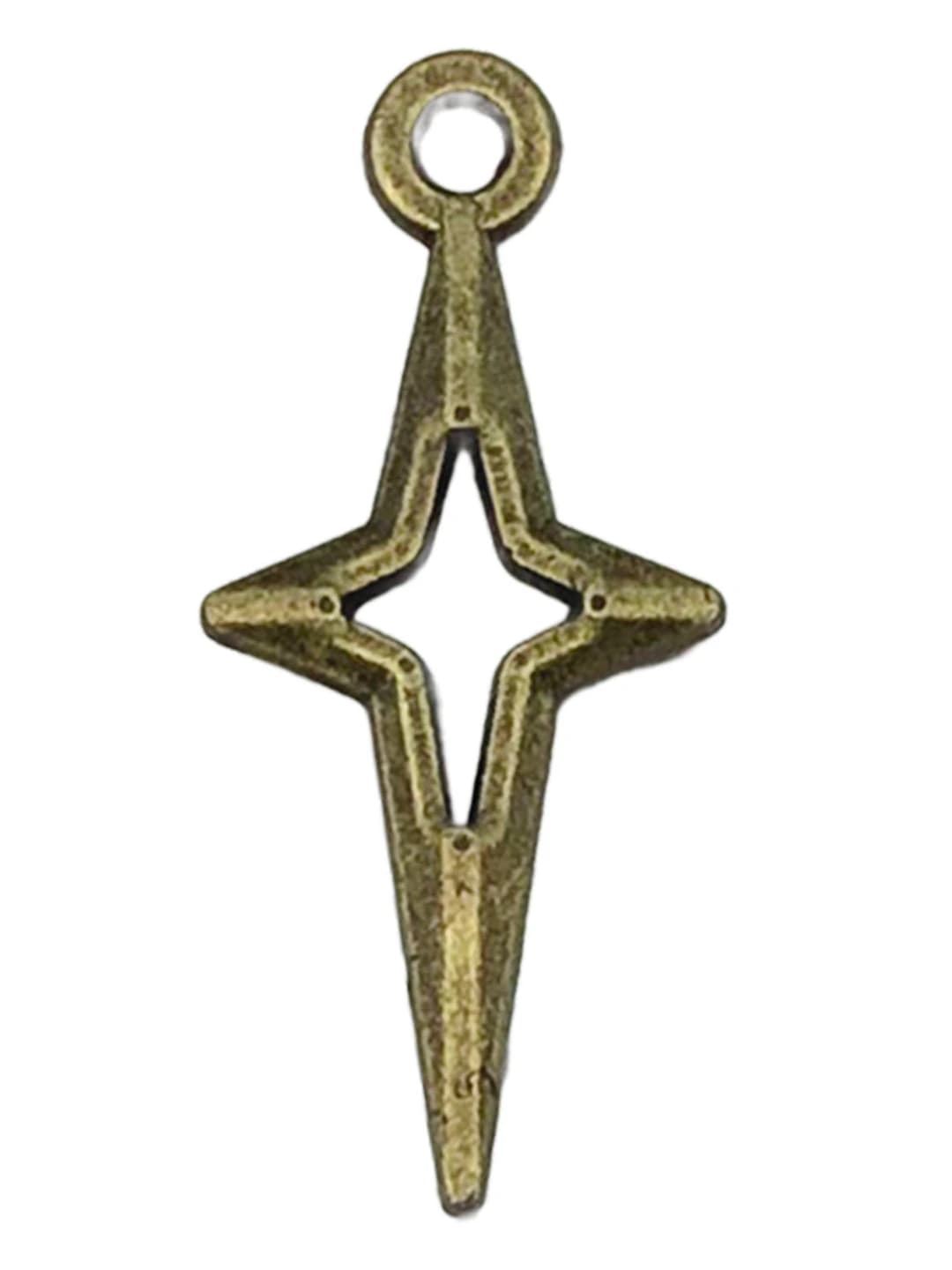 1 ta kichik xoch va to'rt burchakli yulduz, 10x23mm, 0.5g