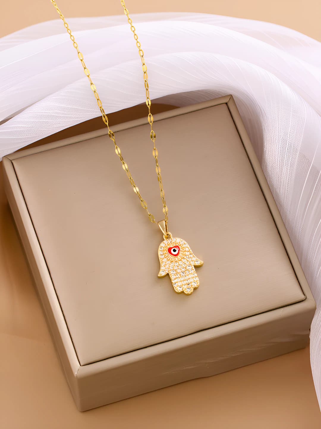 297 Palm necklace, gold