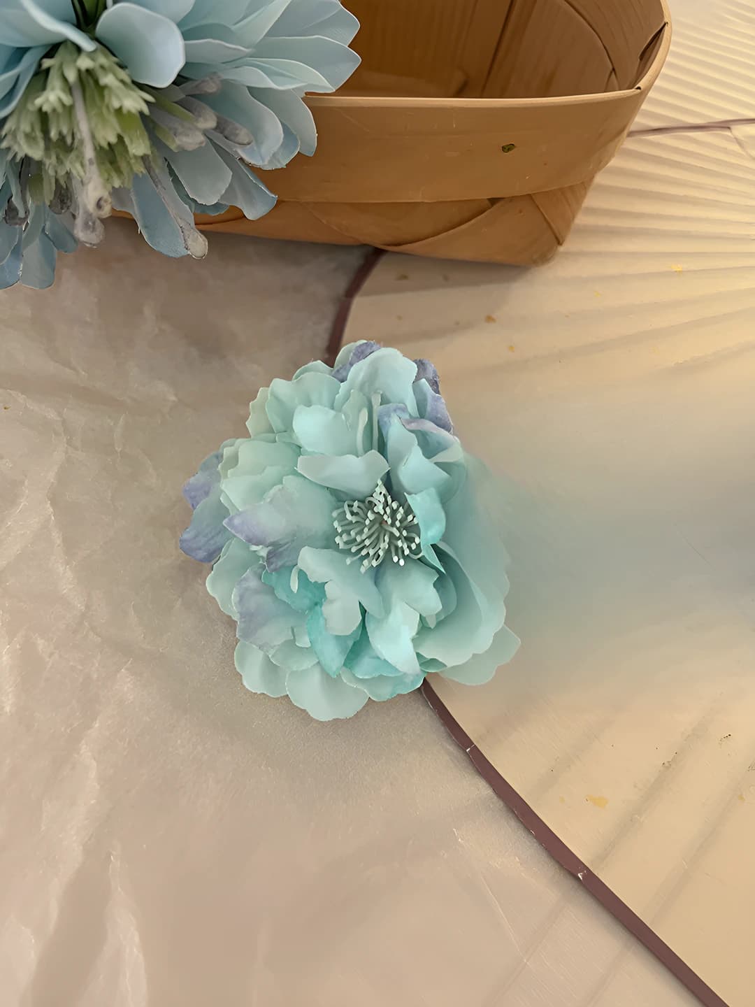 2# Blue-purple ombré camellia ~7 cm