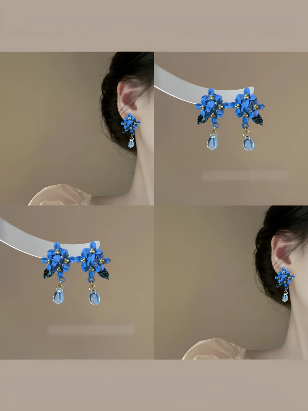 Women's orchid tassel earrings in new Chinese style, 2026