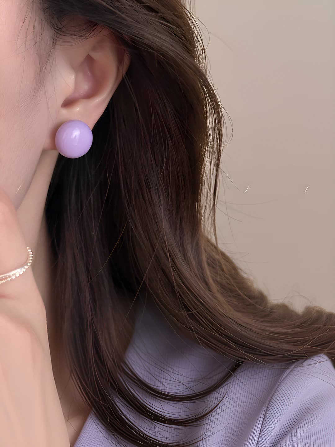 5# Purple round stud 1.1 cm