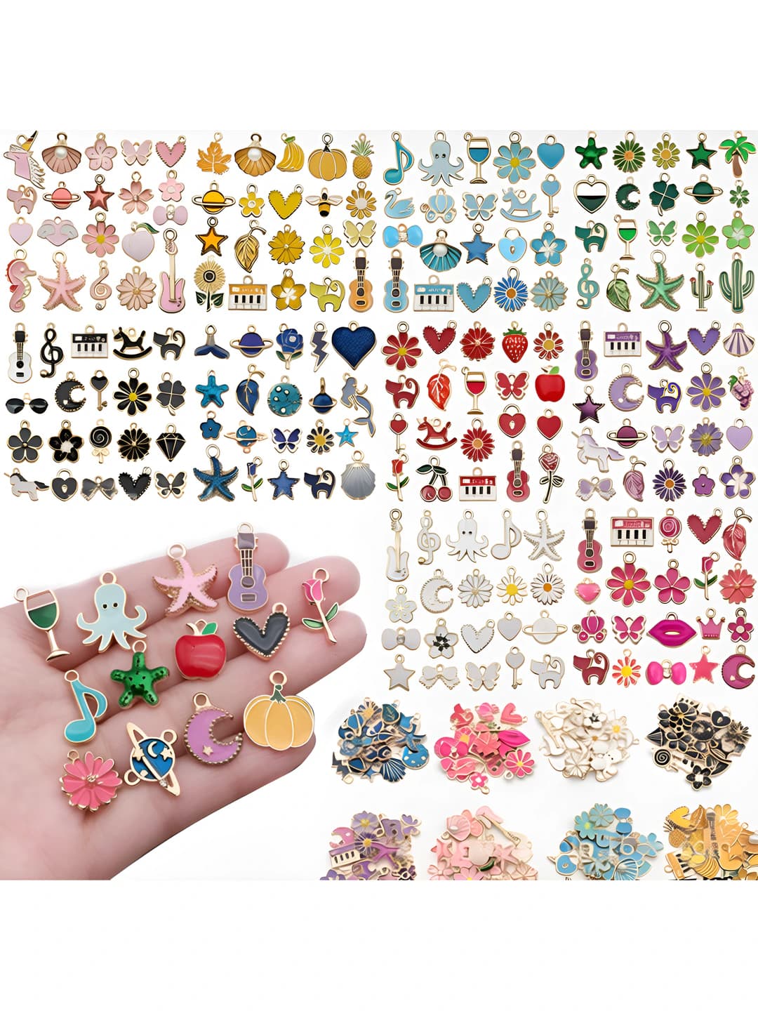 Ayollar uchun DIY emal qotishma sharmlar: 200 ta, 10 rang, Buzz Lightyear IP, tabiiy uslub