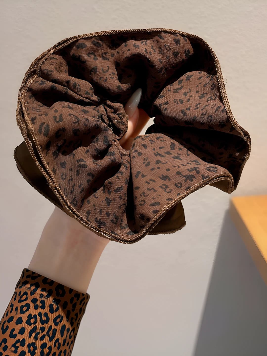 To'q kofe leopard soch to'ri ~15 sm