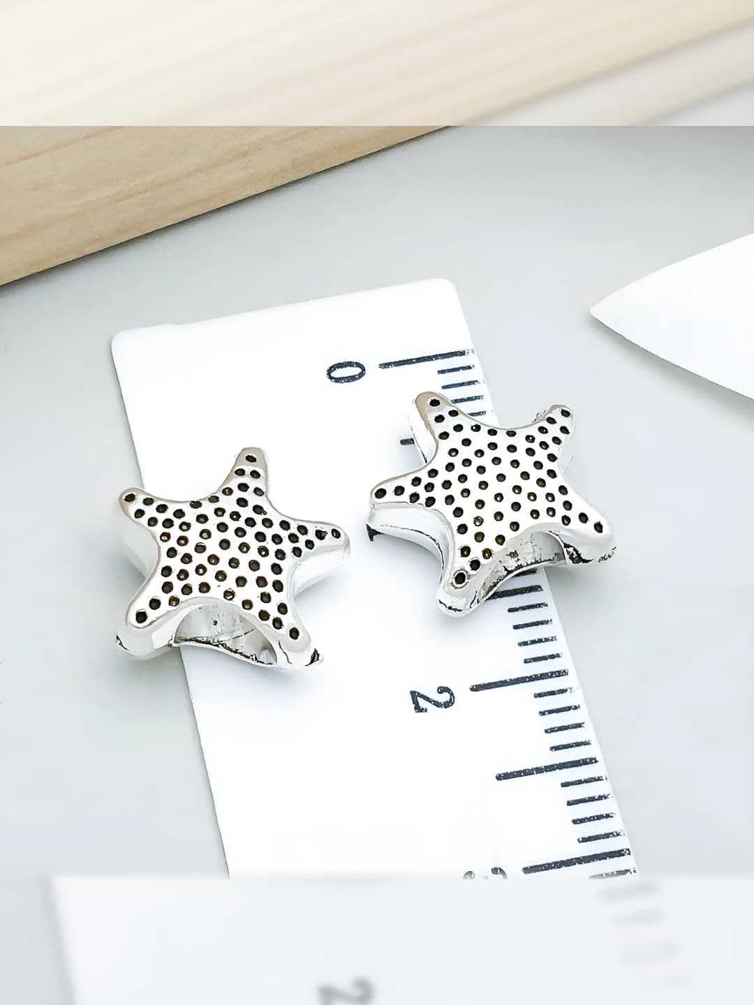 1 pc sea star large hole bead 13x14mm-1.8g-hole 4.5-6659