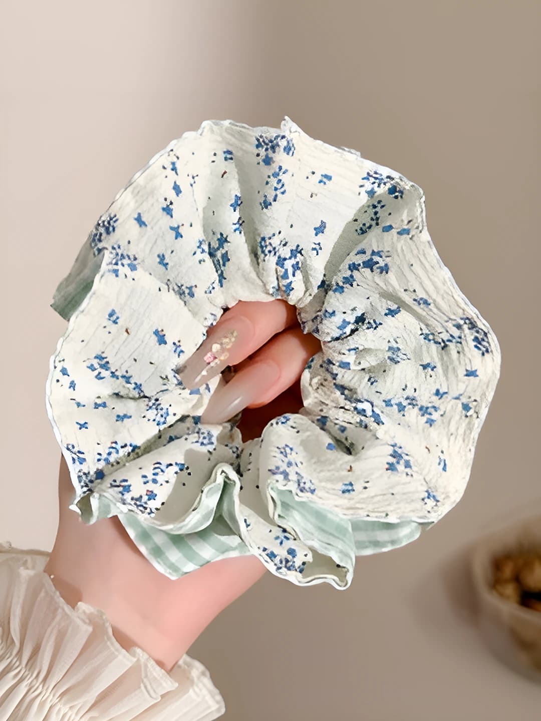 5# Green floral, slim waist
