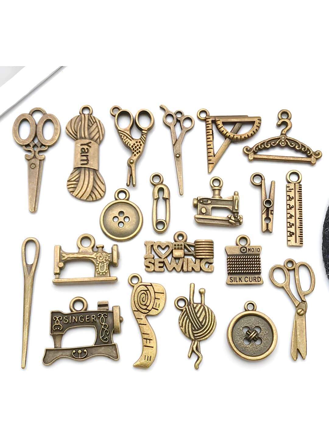 Women's retro DIY alloy sewing machine charms, pattern: bow, style: cartoon