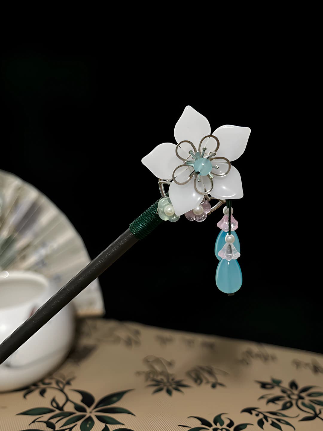 Flying flowers dream (bagged) - Hair pin ~18 cm