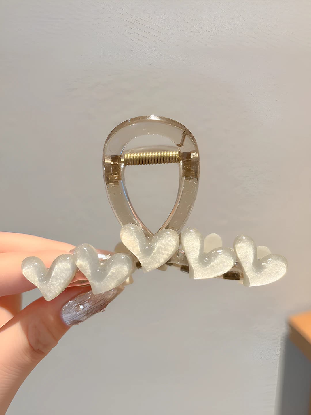 3# Серо-зелёный, сердце, 8.3 см