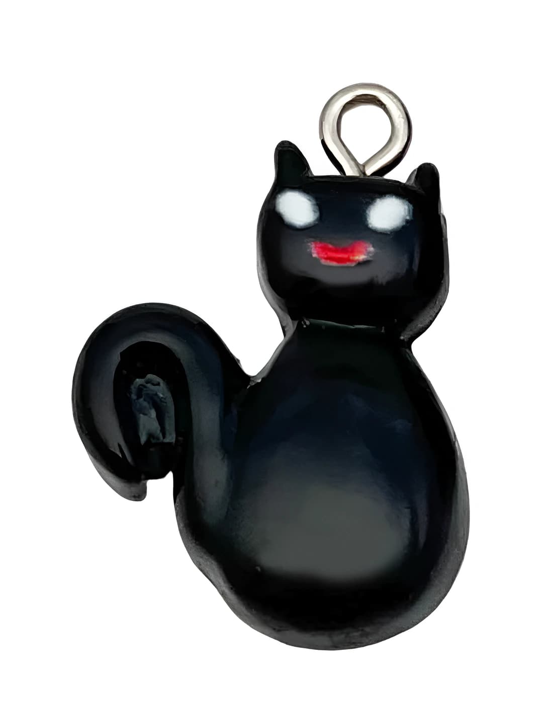 Чёрный смола Хэллоуин кошка 16x24mm-1.1g