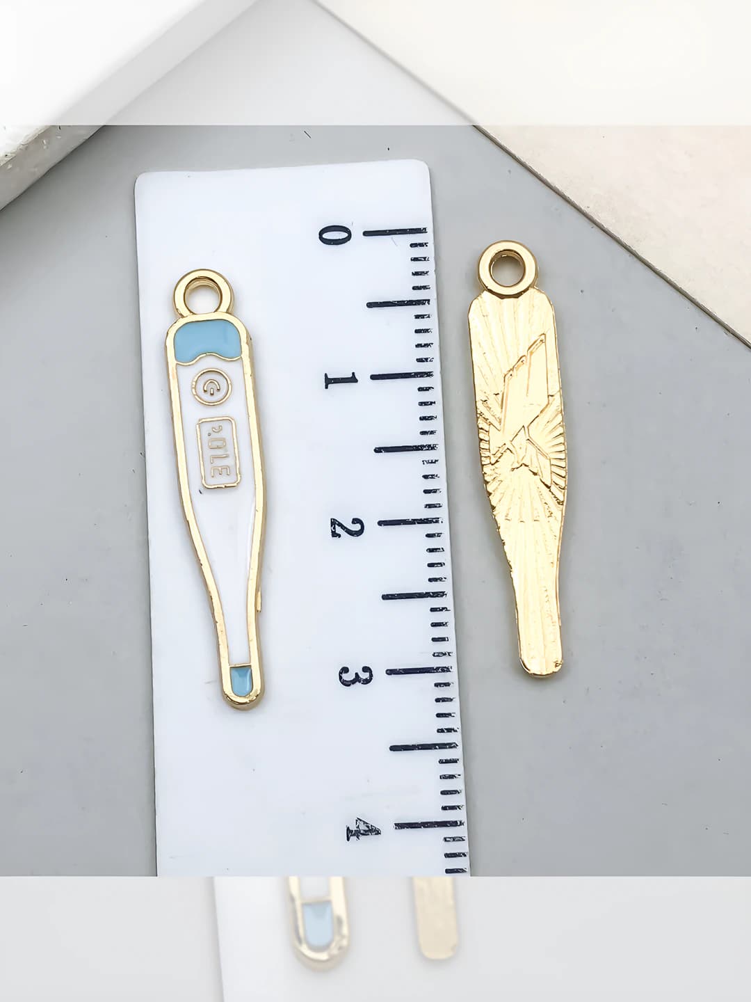 1 ta ko'k tibbiyot termometr 30x6mm - 0.9g