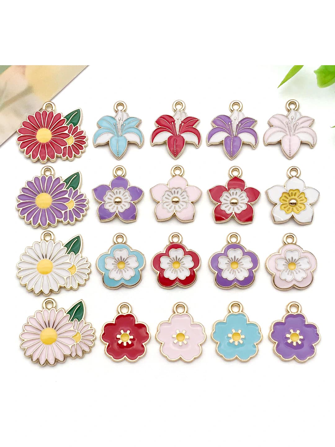 Ayollar uchun koreys uslubida gullar naqshli DIY sharm va osma