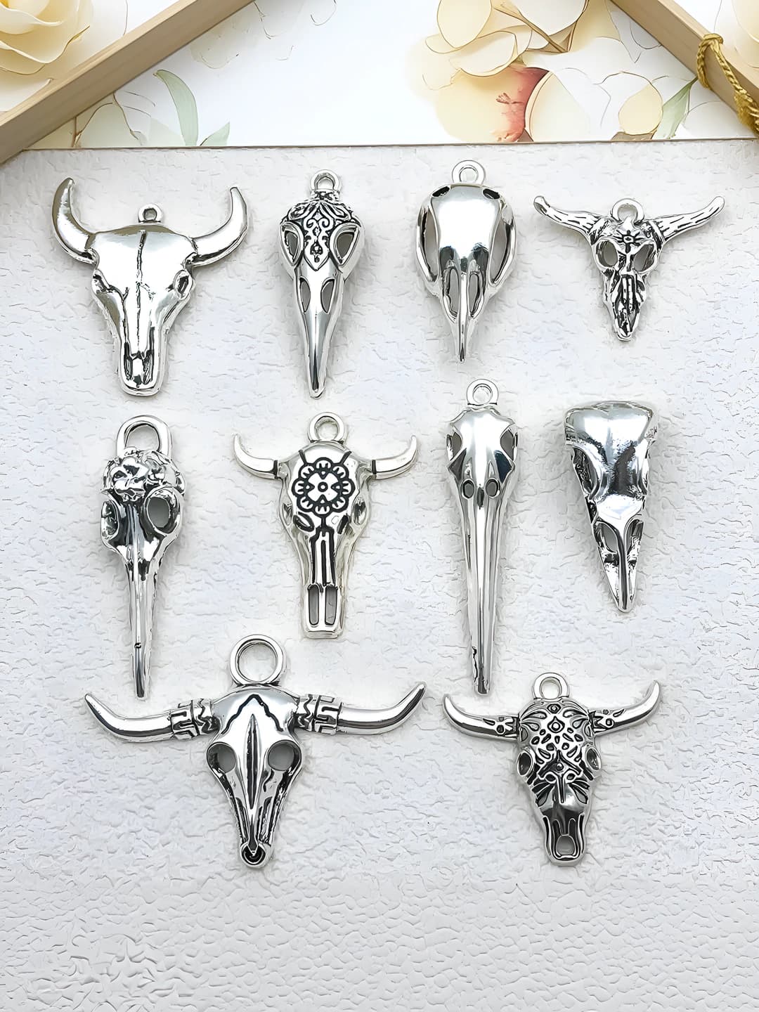 Women's bull skull charms, zinc alloy, electroplated, Halloween, Buzz Lightyear, for bracelets and necklaces