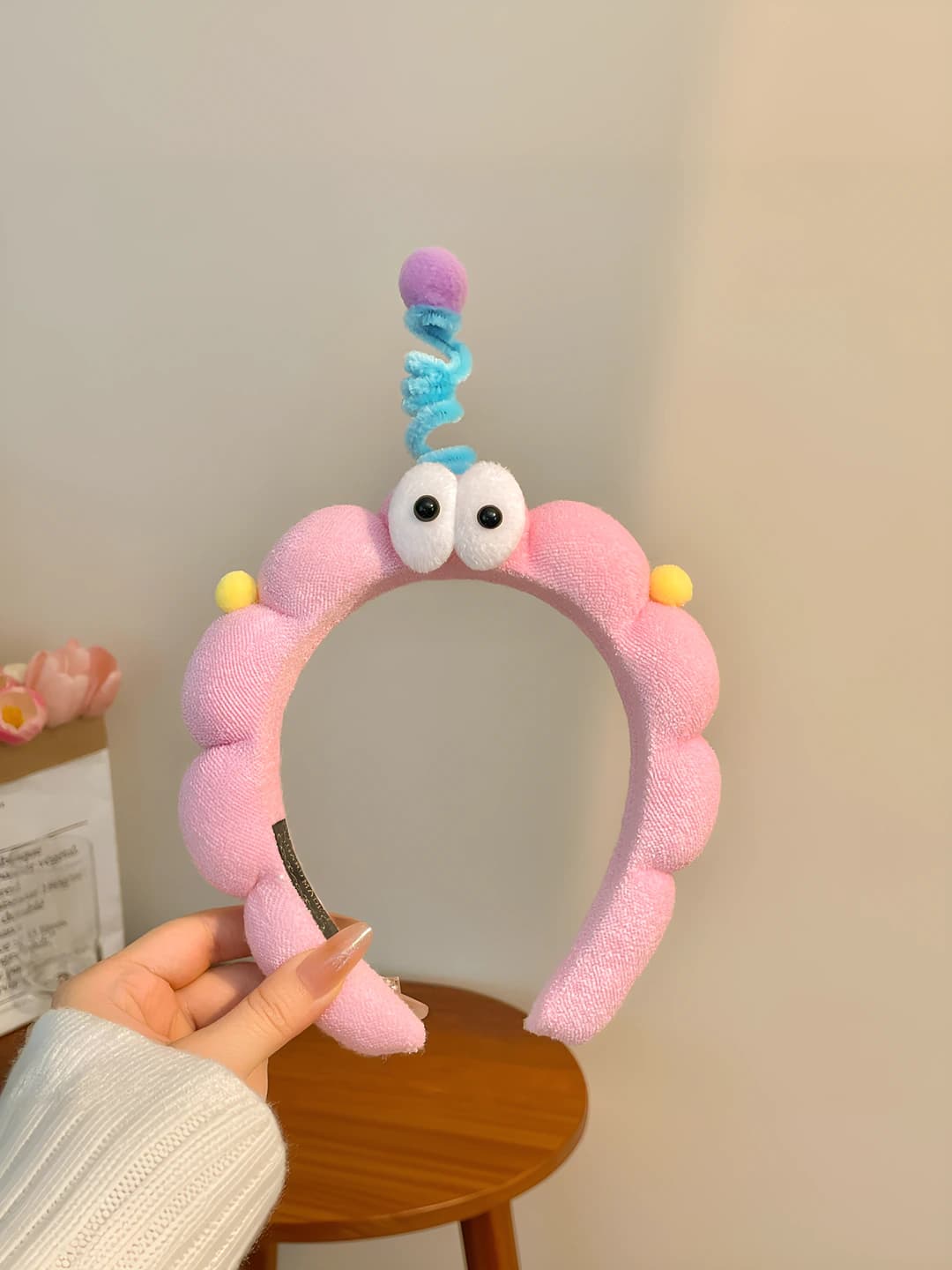 Pink big eye funny headband
