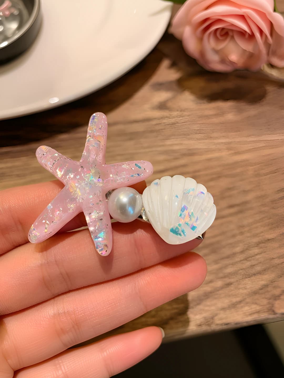 2# Розовая мор. звезда, 5.5 см, 4 см