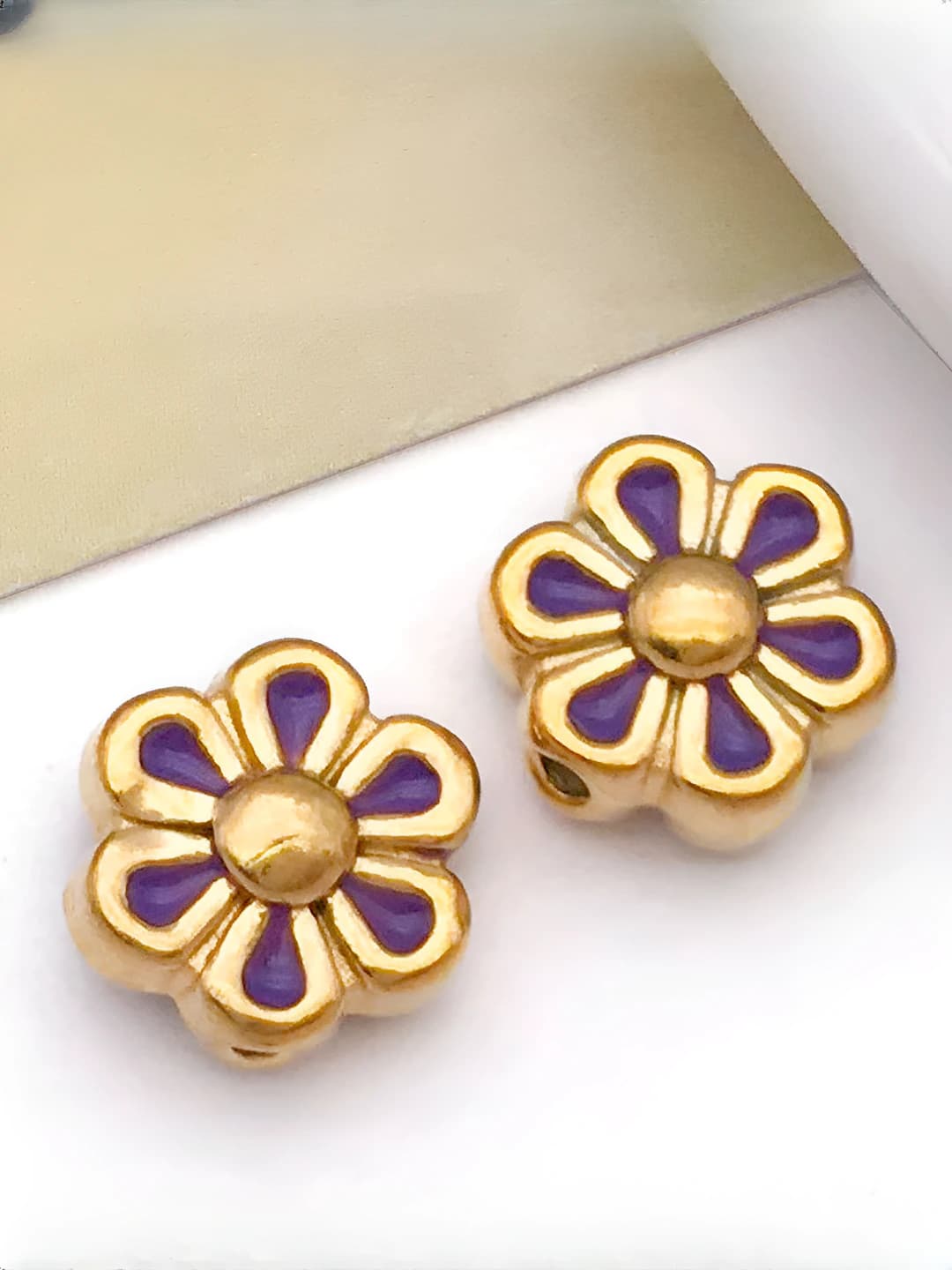 Фиолетовый ромашка 8x8x5mm 1.3mm 1.2g
