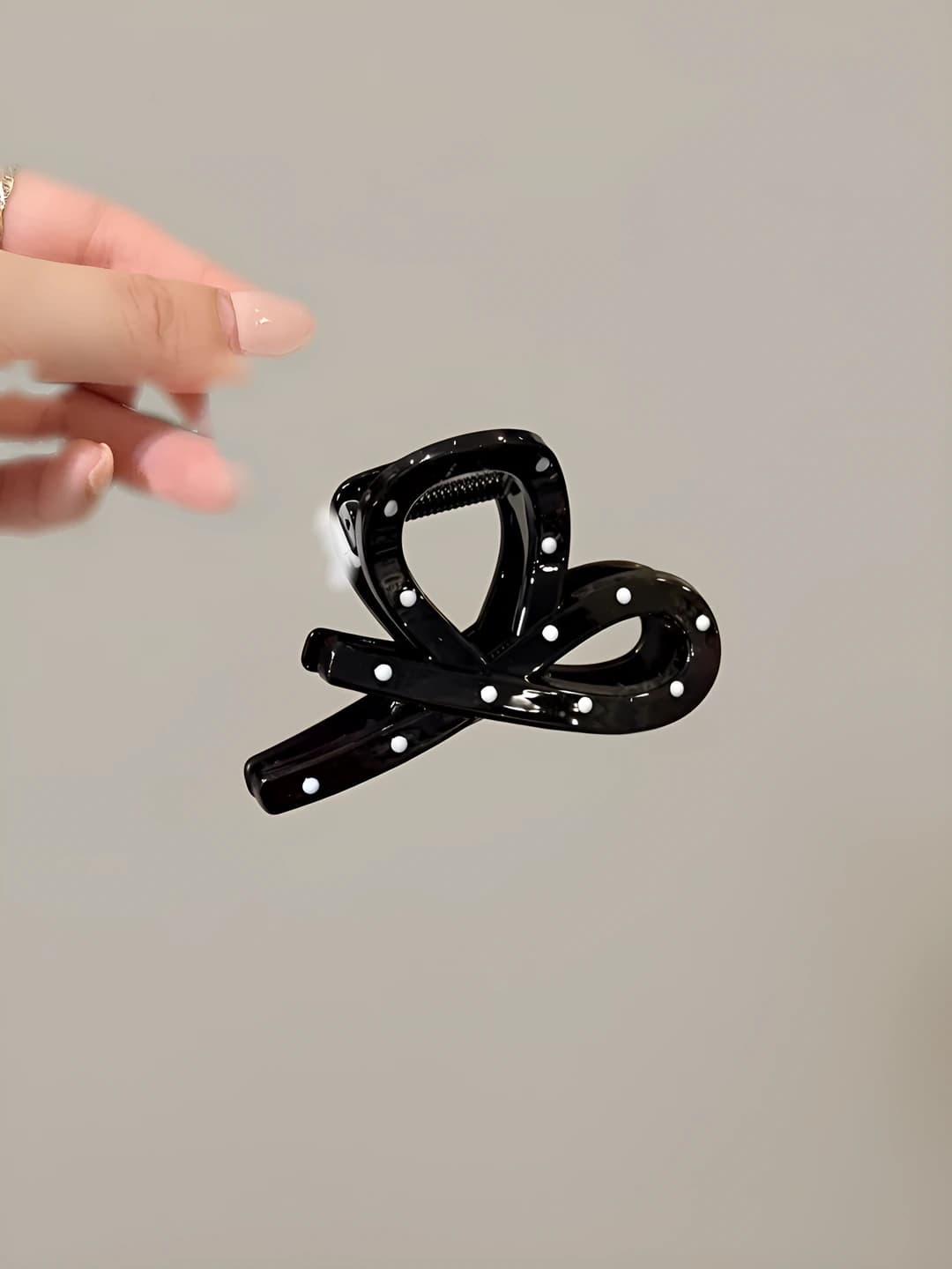 20# Полупучок в горошек закрученный зажим 8cm