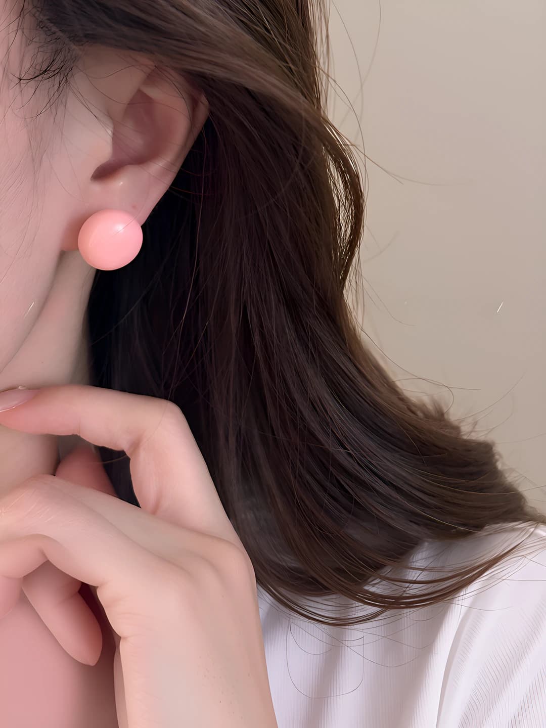 2# Pink round stud 1.1 cm