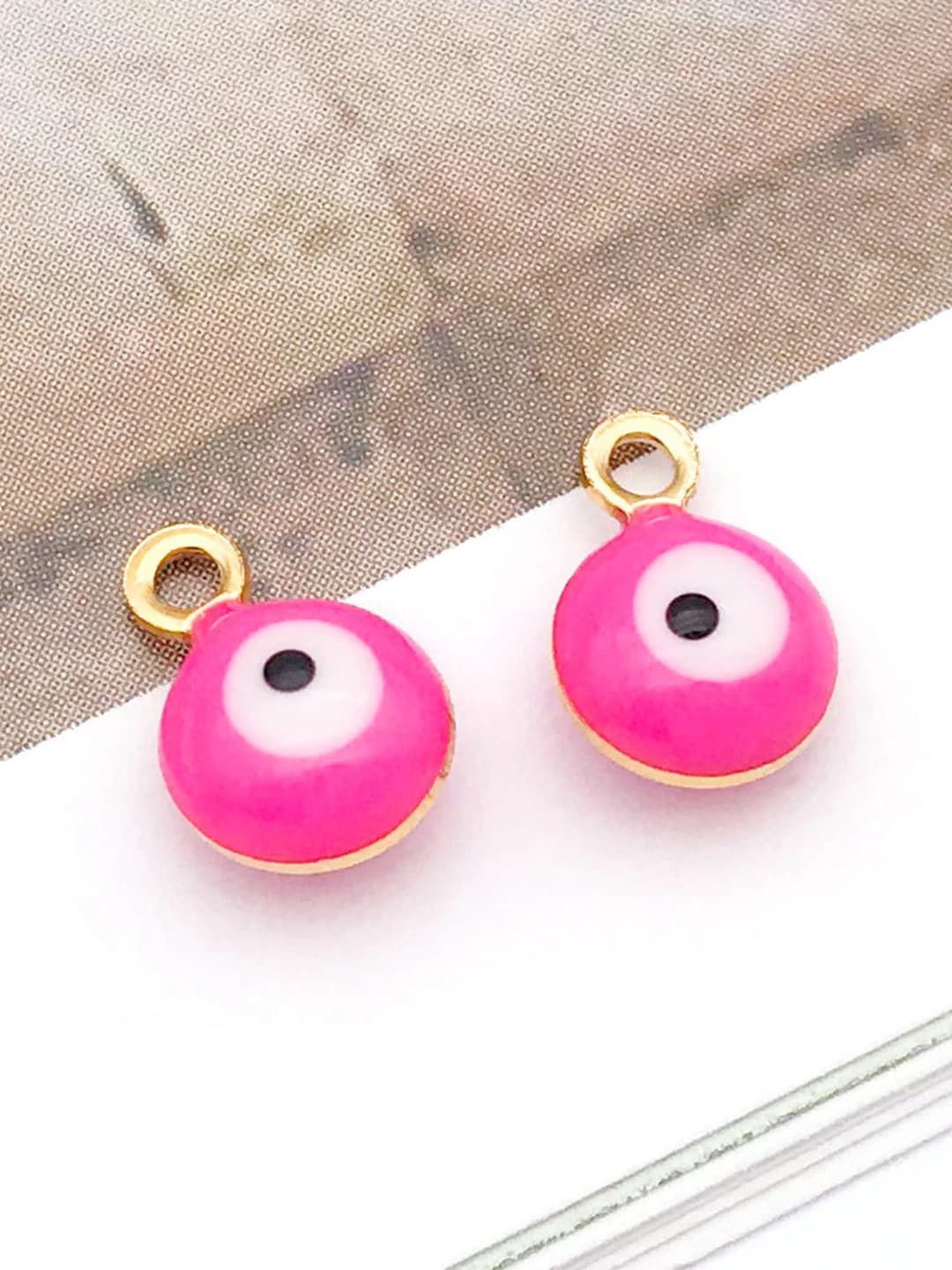 1pc Small Rose Red Devil Eye 6x9mm