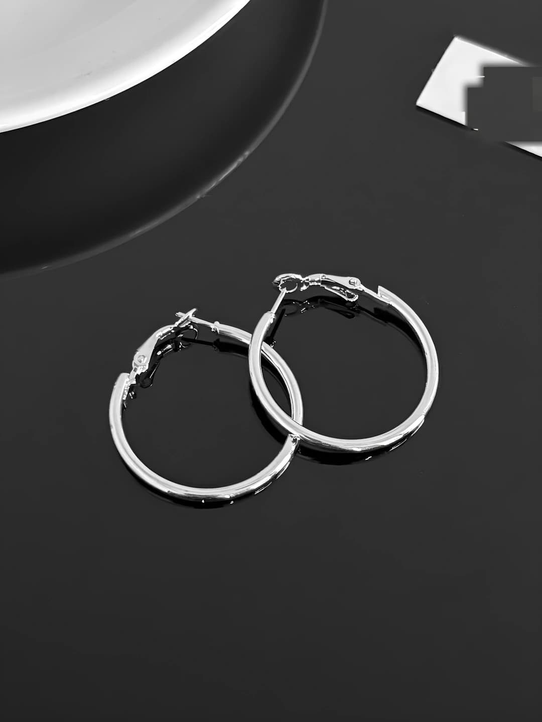7# plain hoop earring 3cm-clip