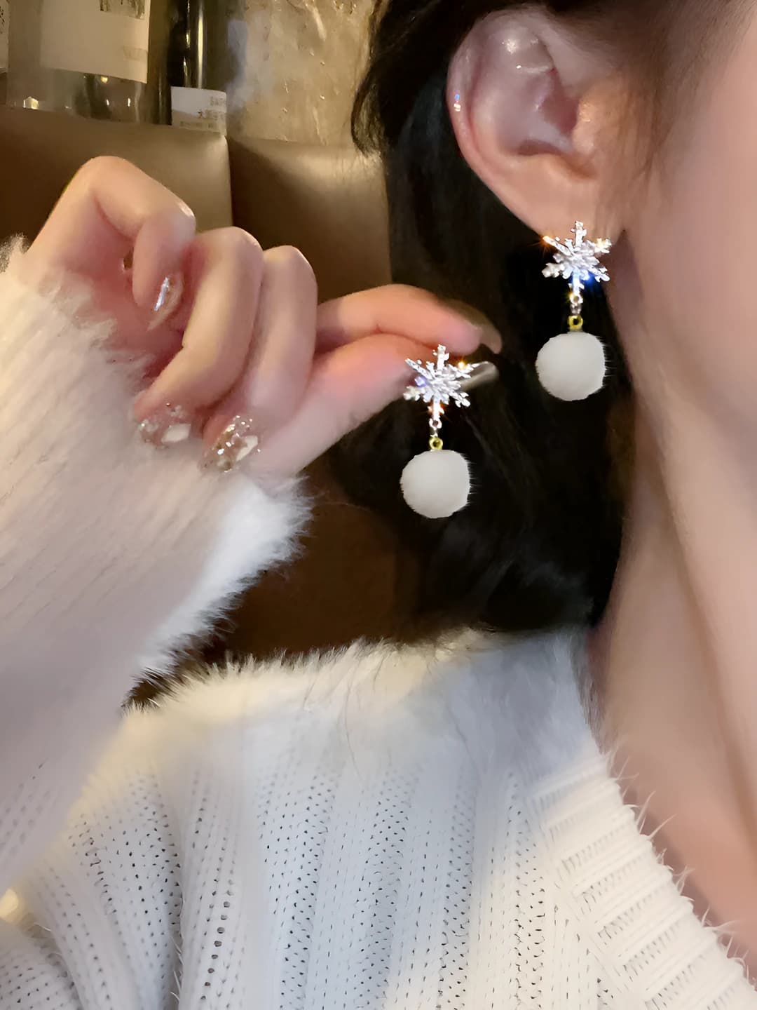 Snowflake earrings