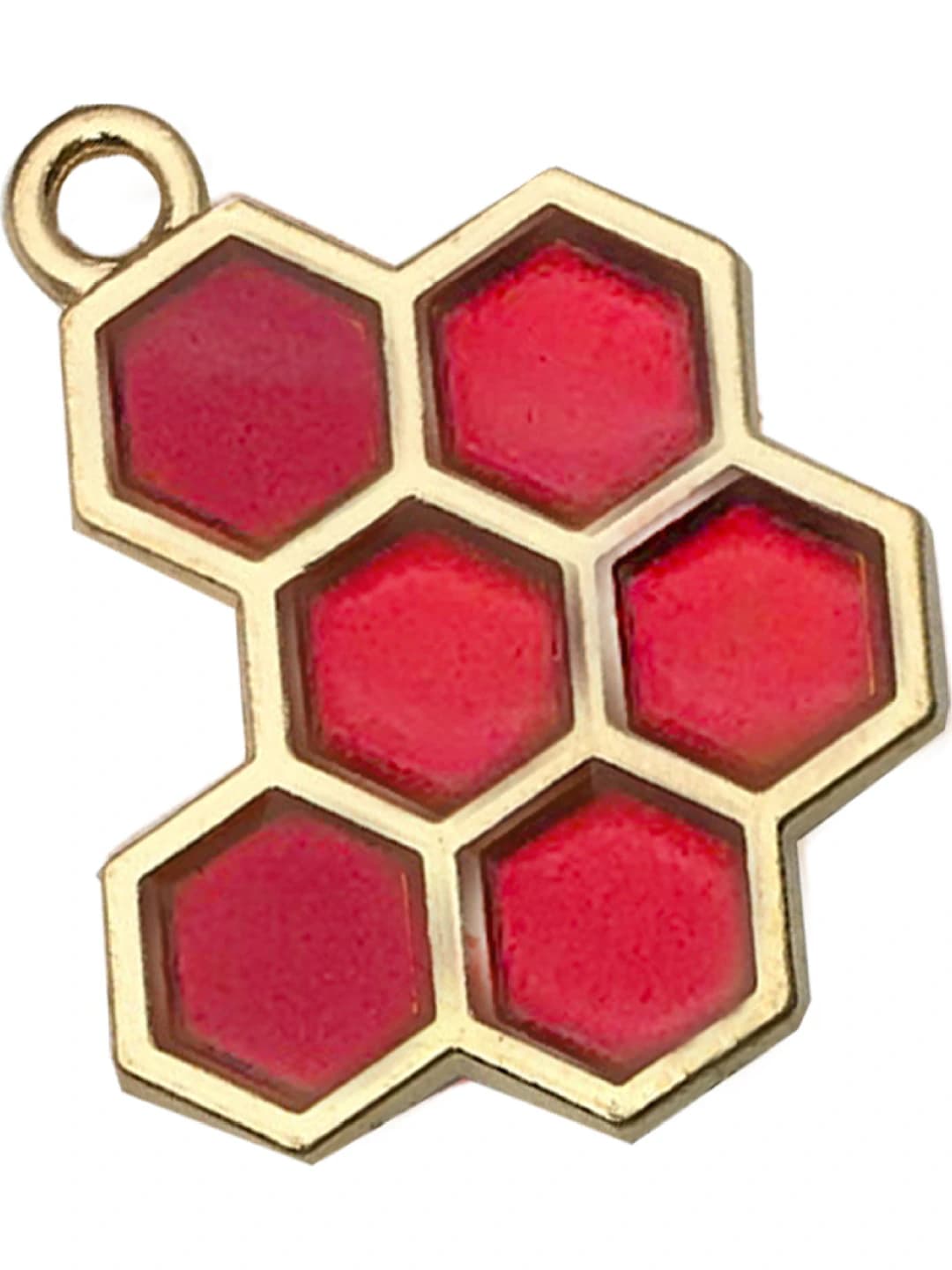 Красный односр. пчелиные соты 16x20mm-1.1g