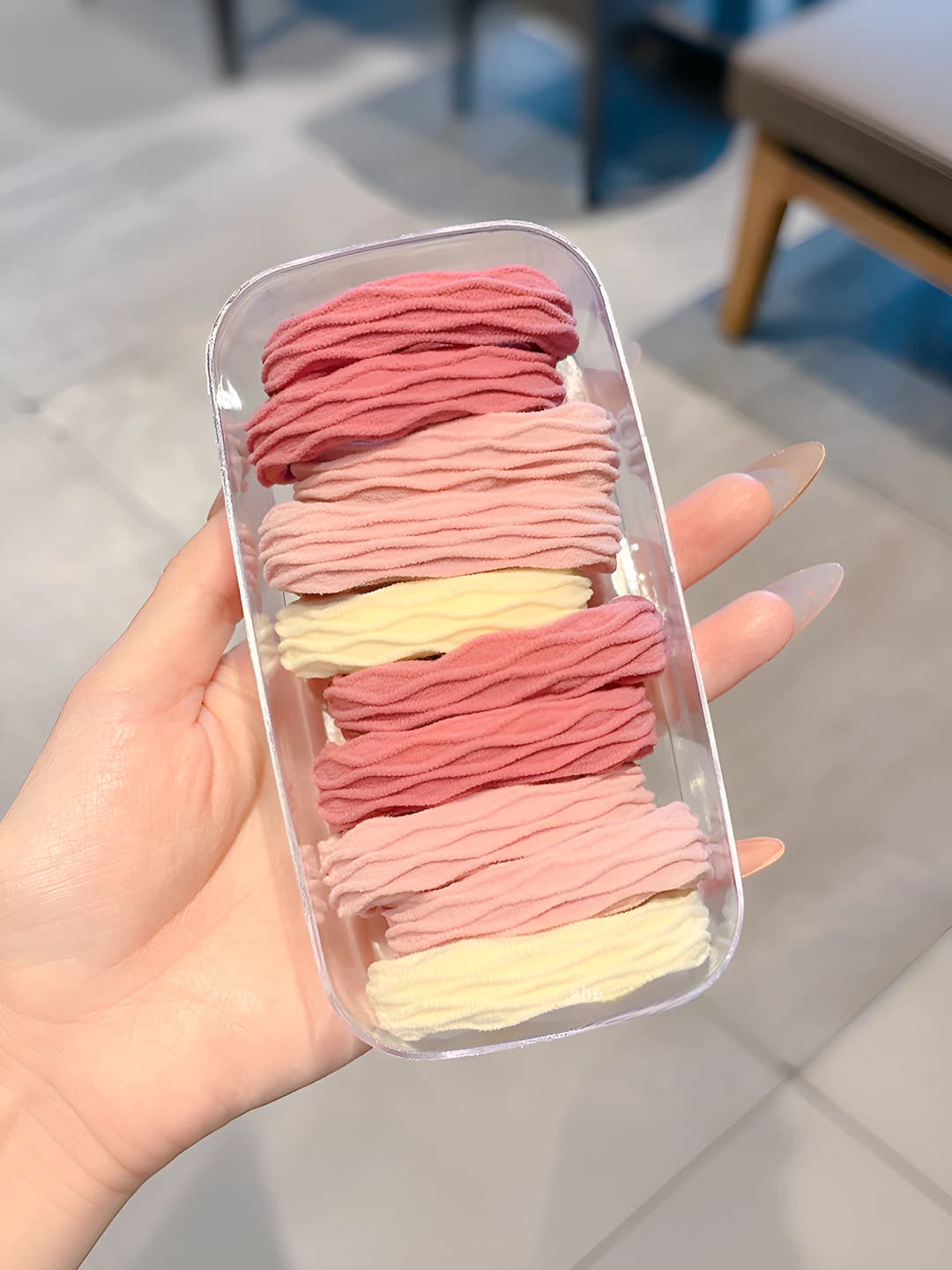 Bean pink pattern 10 pcs