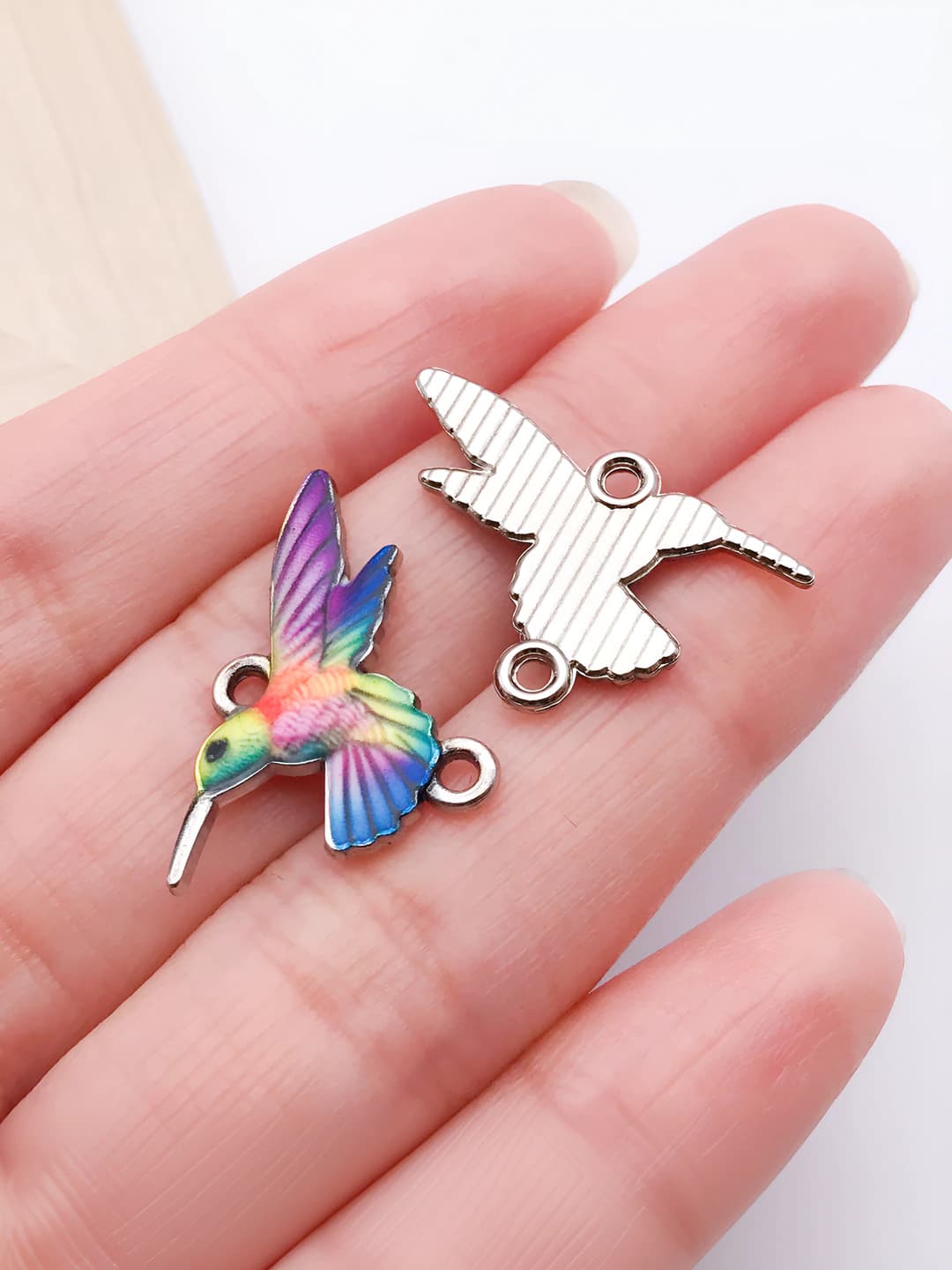 1 шт бел k цветной принт двойной подвес 16x25mm-1.15g-27587