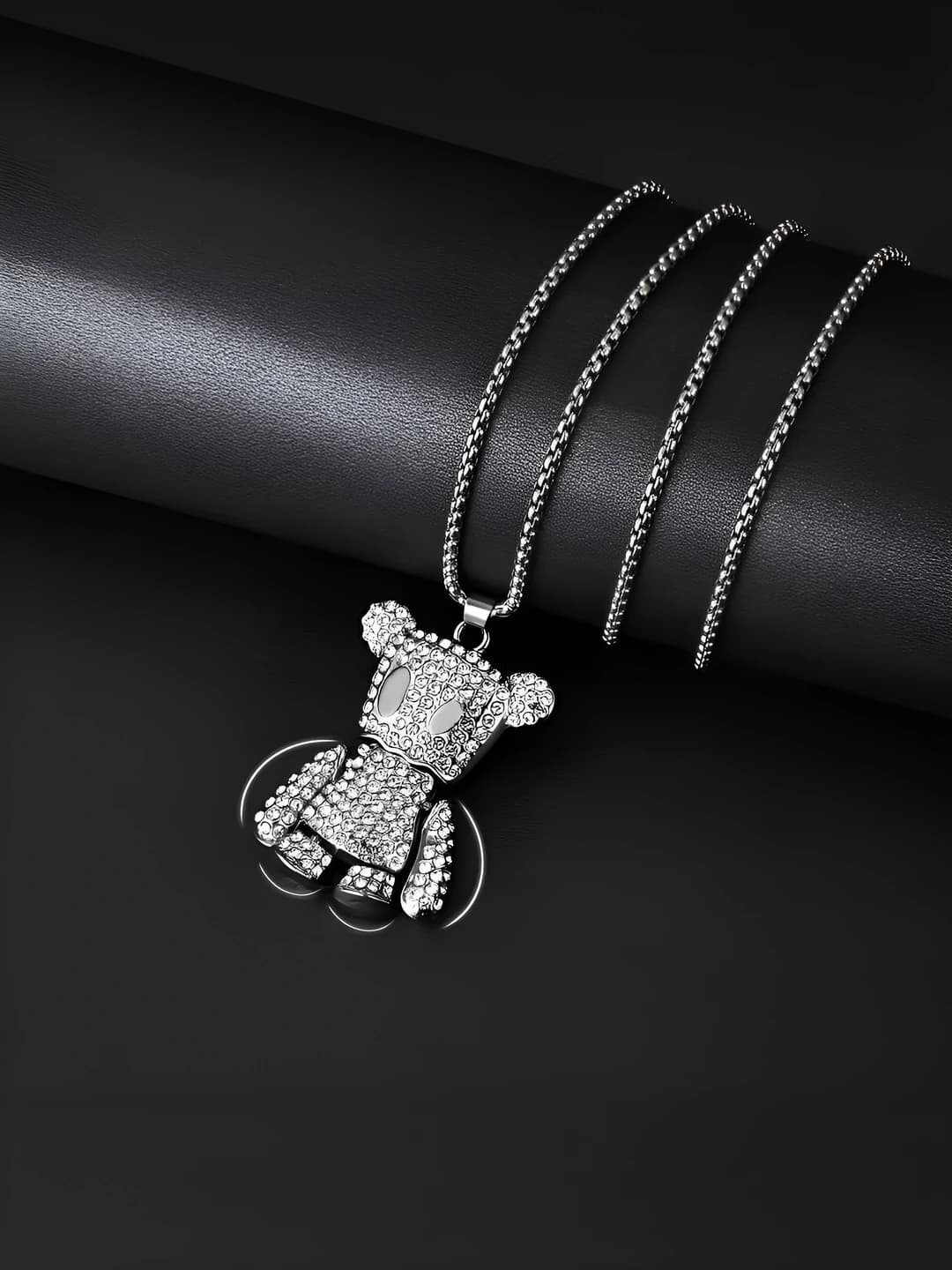 Paper bag bear + [60cm titanium chain]