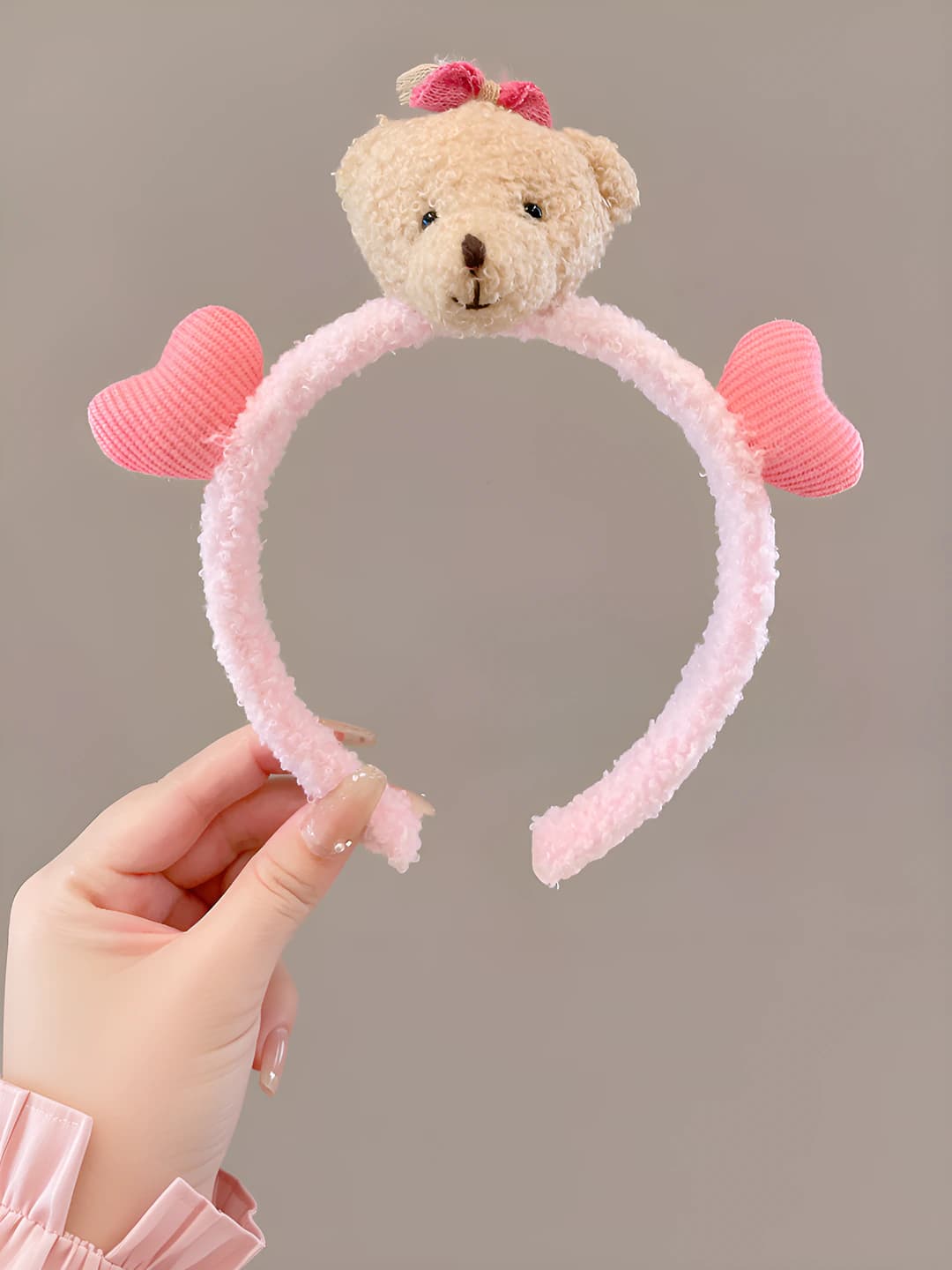 Pink, heart, bear