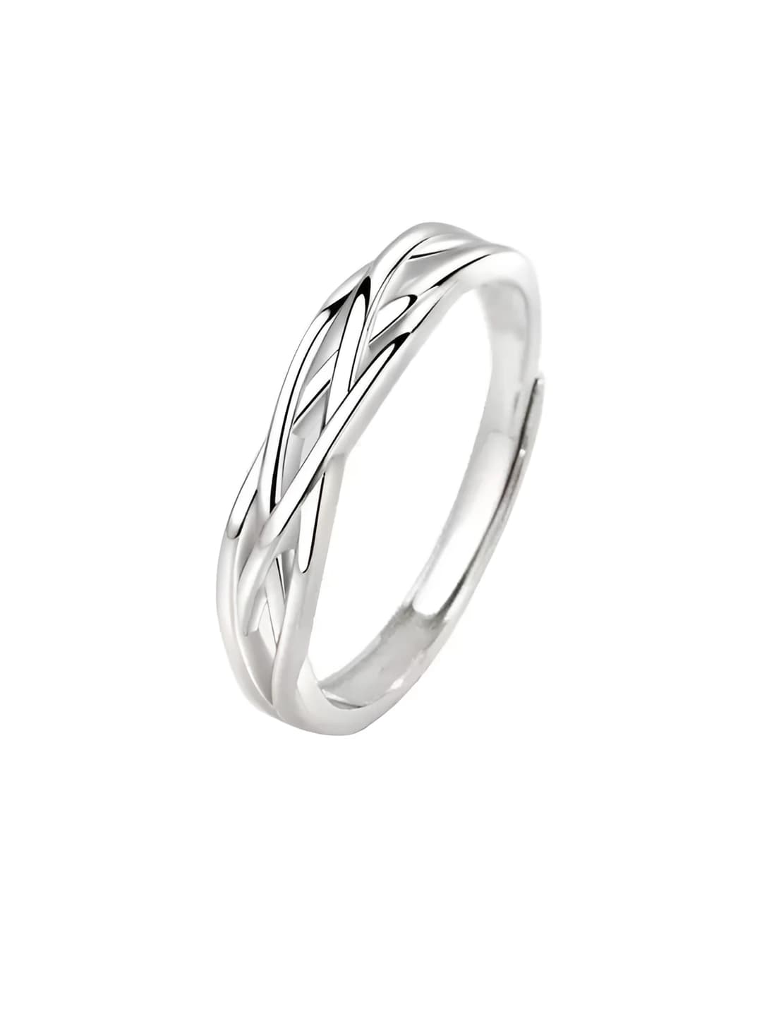 J008 Wrapped Teal Thread Ring Men's