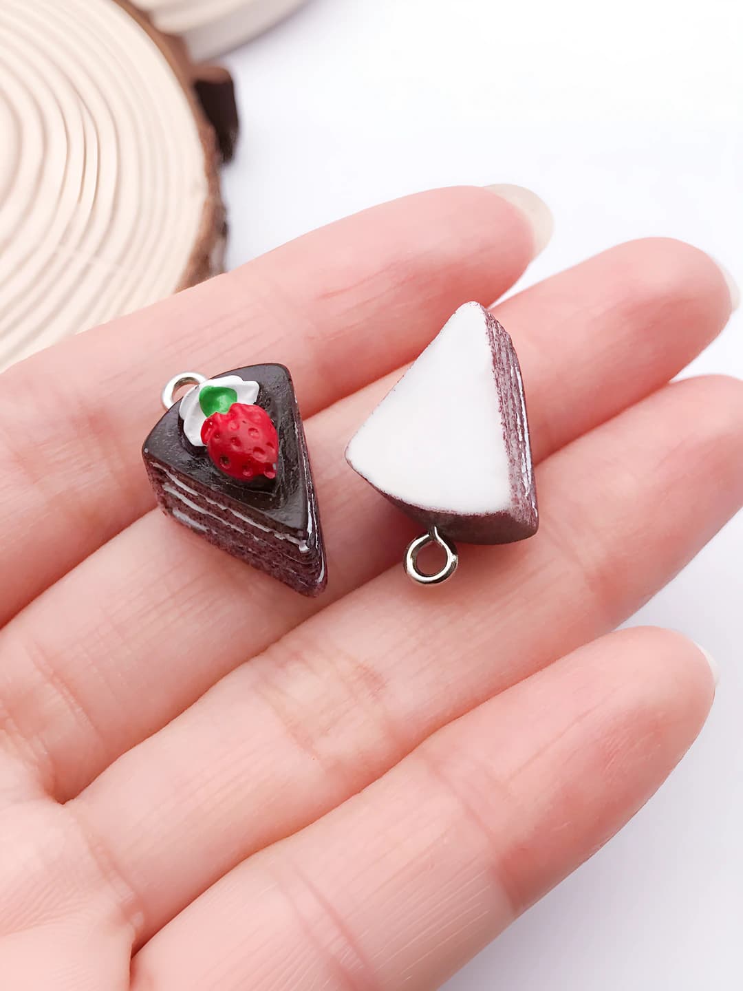 1 pc, coffee, cake, 20x12.5x12.5mm, 1.4g