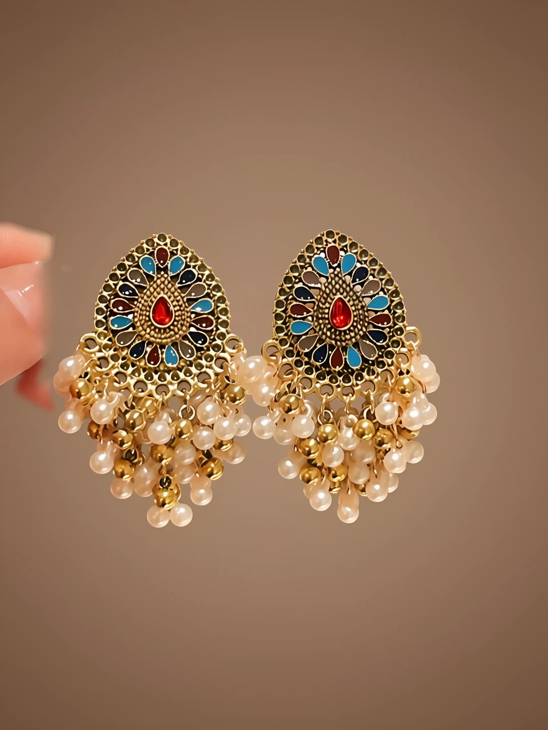 49# Steel pin - Gold - Blue - Red